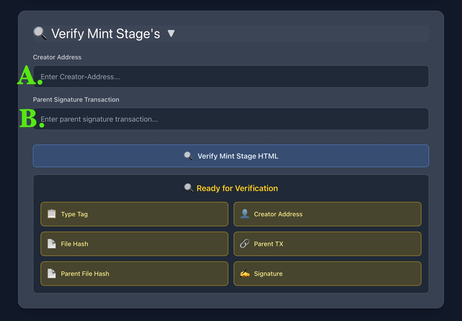 Verify Mint Stage's Screenshot 1